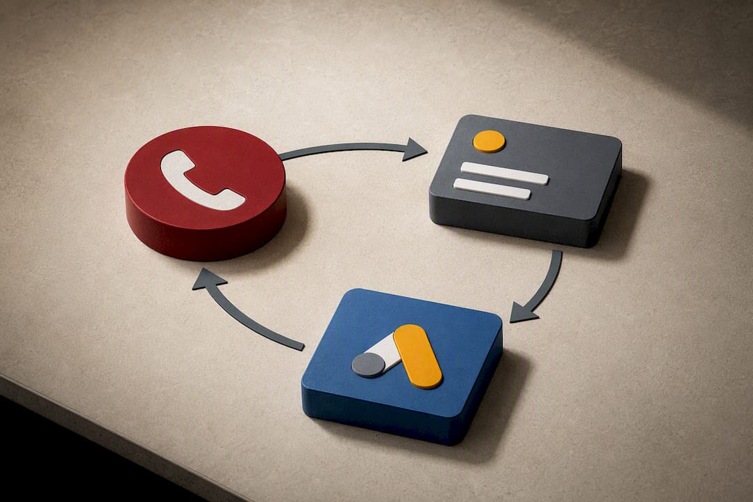 Closed loop from call outcome to ad bidding